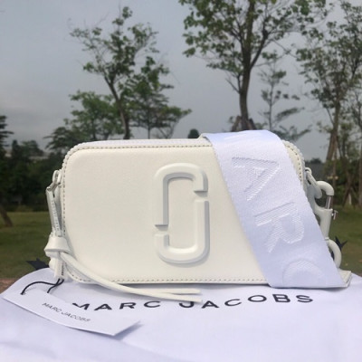 Mark Jacobs 2019 Leather Women Camera Shoulder Bag,19cm - 마크제이콥스 2019 레더 여성용 카메라 숄더백,MJB0102,19cm,화이트