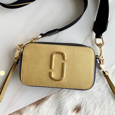 Mark Jacobs 2019 Leather Women Camera Shoulder Bag,19cm - 마크제이콥스 2019 레더 여성용 카메라 숄더백,MJB0114,19cm,옐로우골드