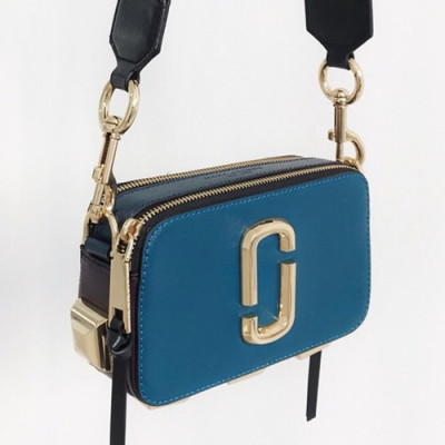 Mark Jacobs 2019 Leather Women Camera Shoulder Bag,18cm - 마크제이콥스 2019 레더 여성용 카메라 숄더백,MJB0124,18cm,블루