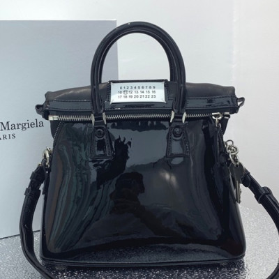 Maison Margiela 2019 5AC Leather Tote Shoulder Bag,23/26cm - 메종 마르지엘라 2019 5AC 레더 토트 숄더백,MMB0025,23/26cm,블랙