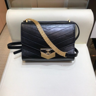 Chanel 2019 Leather Women Small Shoulder Bag,19CM - 샤넬 2019 레더 여성용 스몰 숄더백,CHAB0938,19CM,블랙