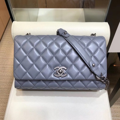 Chanel 2019 Leather Women Chain Shoulder Bag,28CM - 샤넬 2019 레더 여성용 체인 숄더백,CHAB0941,28CM,그레이