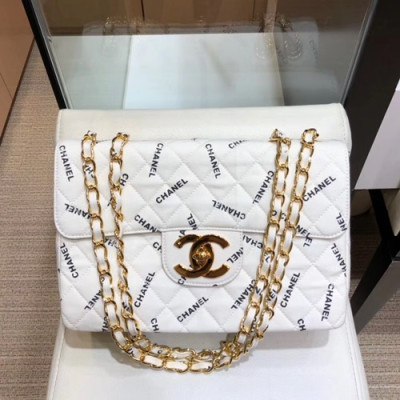 Chanel 2019 Canvas Women Shoulder Cross Bag,30CM - 샤넬 2019 캔버스 여성용 숄더 크로스백,CHAB0942,30CM,화이트