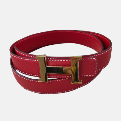 Hermes 2019 Ladies Reversible Epsom & Swift Leather Belt - 에르메스 2019 여성용 리버시블 엠송&스위프트 레더 벨트 HERBT0005.Size(2.5cm).레드