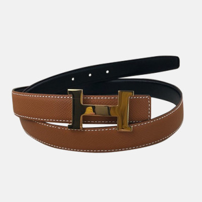 Hermes 2019 Ladies Reversible Epsom & Swift Leather Belt - 에르메스 2019 여성용 리버시블 엠송&스위프트 레더 벨트 HERBT0009.Size(2.5cm).브라운