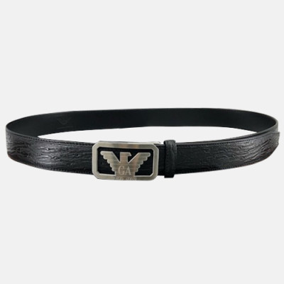 Armani 2019 Mens Leather Belt - 알마니 2019  남성용 레더 벨트 ARMBT0002.Size(3.5cm),블랙