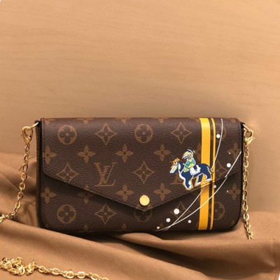 Louis Viutton 2019 Pochette Monogram Felice Chain Shouder Bag ,21cm - 루이비통 2019 포쉐트 모노그램 펠리시 체인 숄더백 M61276,LOUB1485 ,21cm,브라운