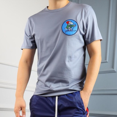 Mocler 2019 Mens Logo Cotton Short Sleeved T-shirt - 몽클레어 남성 로고 반팔티 MocTS0051.Size(M -2XL).그레이