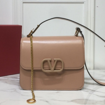 Valentino 2019 Leather Garavani Vsling Shoudler Cross Bag,18/22CM - 발렌티노 2019 레더 가라바니 브이슬링 숄더 크로스백,VTB0733,18/22CM,베이지핑크