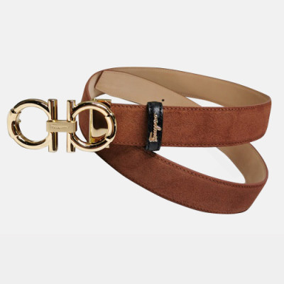 Salvatore Ferragamo 2019 Mens Leather Belt - 살바토레 페라가모 2019 남성용 레더 벨트 FERBT0009.Size(3.5cm).브라운