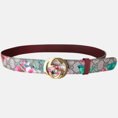 Gucci 2019 Ladies Leather Belt - 구찌 2019 여성용 레더 벨트 GUBT0017.Size(3.4cm).레드