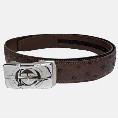 Gucci 2019 Mens Ostrich Leather Belt - 구찌 2019 남성용 오스트리치 레더 벨트 GUBT0024.브라운