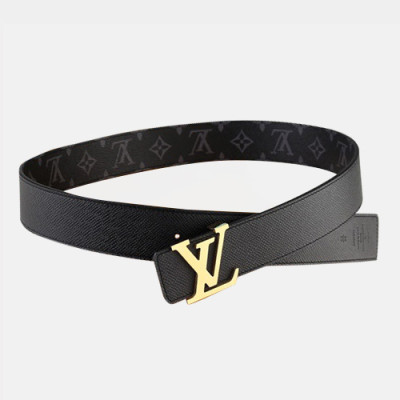 Louis vuitton 2019 Mens Reversible Canvas & Leather Belt - 루이비통 2019 남성용  리버시블 캔버스 & 레더 벨트 LOUBT0027.Size(4.0cm).블랙