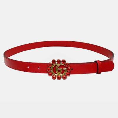 Gucci 2019 Ladies Leather Belt - 구찌 2019 여성용 레더 벨트 GUBT0029.Size(2.5cm).레드