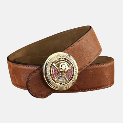 Alexander McQueen 2019 Mens Leather Belt - 알렉산더 맥퀸 2019 남성용 레더 벨트,MQBT0005,Size(3.8cm).브라운은장,브라운금장