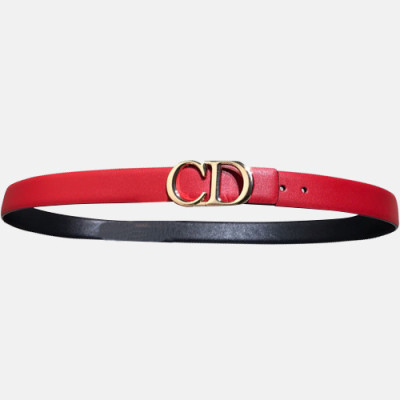 Christian Dior 2019 Ladies Leather Belt - 크리스챤 디올 2019 여성용 레더 벨트 DIOBT0007,Size(2.5CM).레드