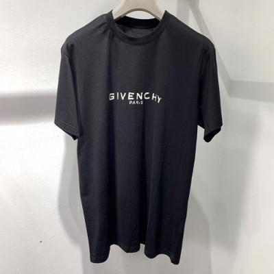 Givenchy 2019 Mm/Wm Logo Oversize Cotton Short Sleeved Tshirt - 지방시 남자 로고 오버사이즈 코튼 반팔티 Givts0008.Size(xxxs - m).블랙