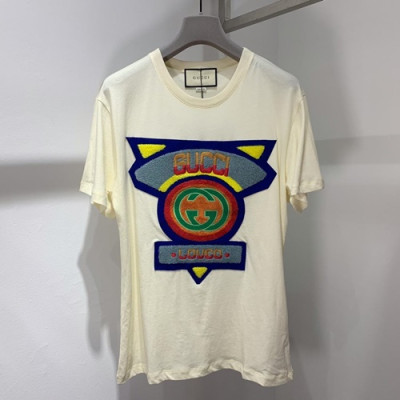 Gucci2019 Mm/Wm Logo Oversize Cotton Short Sleeved Tshirt -구찌 남자 로고 오버사이즈 코튼 반팔티 Gucts0059.Size(xs - l).베이지