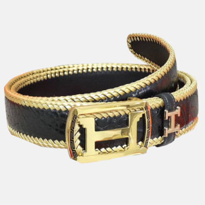 Hermes 2019 Mens Crocodile Leather Belt - 에르메스 2019 남성용 크로커다일 레더 벨트 HERBT0048.블랙