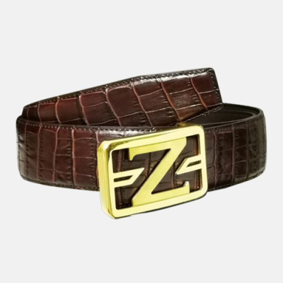 Ermenegildo Zegna 2019 Mens  Leather Belt - 에르메네질도 제냐 2019 남성용 레더 벨트 ZEGBT0005.Size(3.8cm),레드브라운금장,레드브라운은장