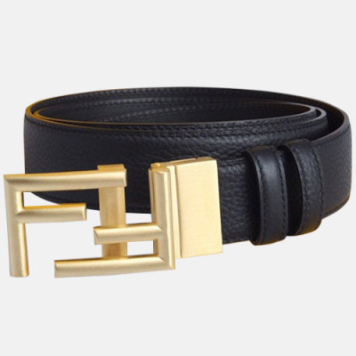 Fendi 2019 Mens Reversible Leather Bellt - 펜디 2019 남성용 리버시블 레더 벨트 FENBT0003.Size(3.4cm),블랙