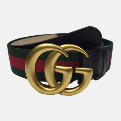 Gucci 2019 Mens Fabric & Leather Belt - 구찌 2019 남성용 페브릭&레더 벨트 GUBT0055.Size(4.0cm).블랙