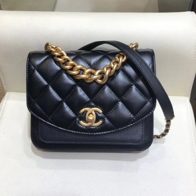 Chanel 2019 Flap Shoulder Bag,19CM - 샤넬 2019 플랩 숄더백,CHAB0975,19CM,블랙