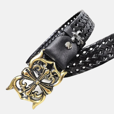 Chrome Hearts 2019 Mens Reversible Leather Belt - 크롬하츠 2019 남성용 리버시블 레더 벨트 CHRBT0004.블랙