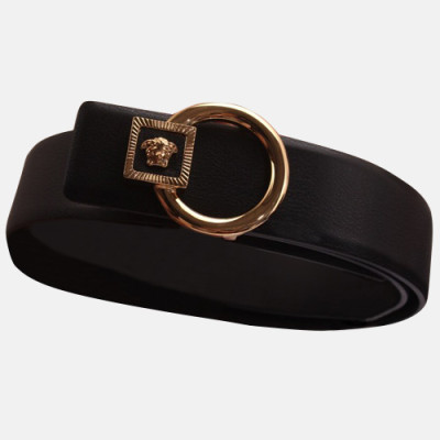 Versace 2019 Mm/Wm Leather Belt - 베르사체 2019  남여공용 레더 벨트 VERBT0014,Size(3.5cm),블랙