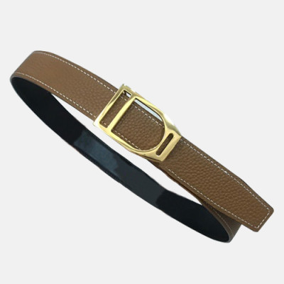 Hermes 2019 Mm/Wm Reversible Leather Belt - 에르메스 2019 남여공용 리버시블 레더 벨트 HERBT0059,Size(3.2cm),브라운