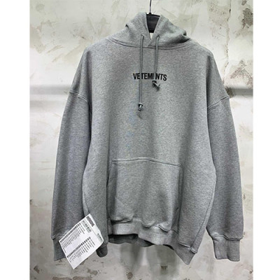 Vetements 2019 Mm/Wm Logo Wolf Cotton Hood Tee - 베트멍 남자 로고 울프 코튼 후드티 VetHT0010.Size(xs -s).그레이