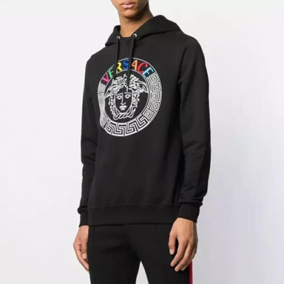 Versace 2019 Mm/Wm Logo Wolf Cotton Hood Tee -베르사체 남자 로고 울프 코튼 후드티 VerHT0053.Size(m -3xl).블랙