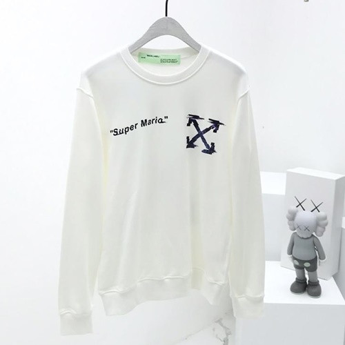Off-White 2019 Mm/Wm Logo Wolf Cotton Hood Tee -오프화이트 남자 로고 울프 코튼 후드티 OffHT0009.Size(s -2xl).화이트