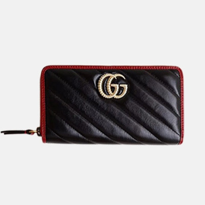 Gucci 2019 Mamont Zipper Wallet 573811 - 구찌 2019 마몬트 지퍼지갑  GUW0032.Size(19CM).블랙