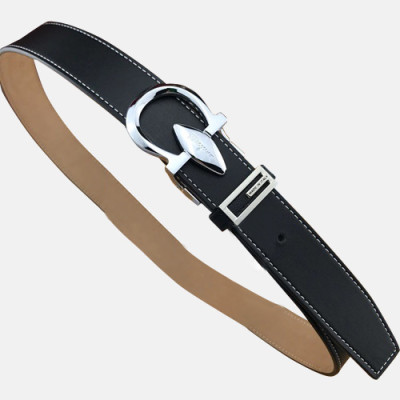 Salvatore Ferragamo 2019 Mens Leather Belt - 살바토레 페라가모 2019 남성용 레더 벨트 FERBT0023.Size(3.4cm).블랙