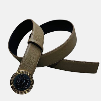 Versace 2019 Mens Leather Belt - 베르사체 2019  남성용 레더 벨트 VERBT0019,Size(4.0cm),카키