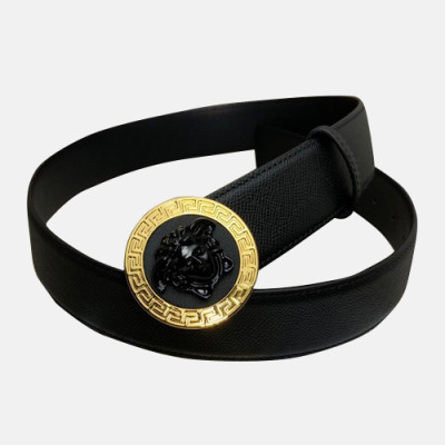 Versace 2019 Mens Leather Belt - 베르사체 2019  남성용 레더 벨트 VERBT0021,Size(4.0cm),블랙