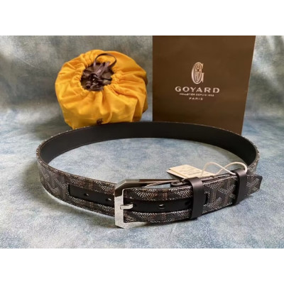 고야드 남성 시그니처 양면 블랙 벨트 - Goyard Mens Black Belts - Go01x