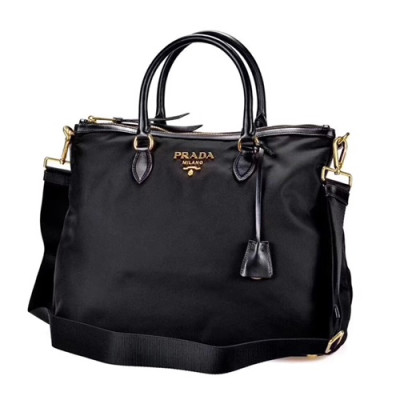 Prada 2019 Pocono Zipper Shouler Bag,35cm - 프라다 2019 포코노 지퍼 숄더백 ,1BC060,35cm,블랙