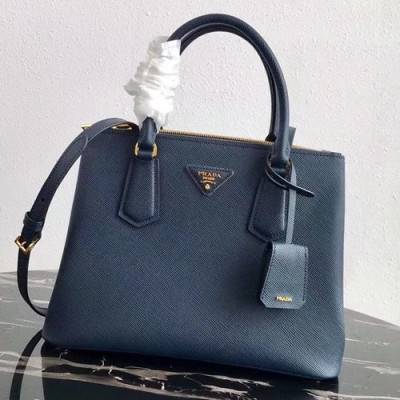 Prada 2019 Leather Tote Shouler Bag,31cm - 프라다 2019 레더 토트 숄더백 ,1BA232-2,31cm,네이비