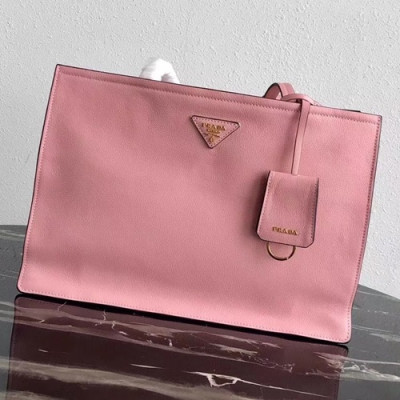 Prada 2019 Etiquette Tote Bag,34cm - 프라다 2019 에티켓 토트백 ,1BG122-5,34cm,핑크