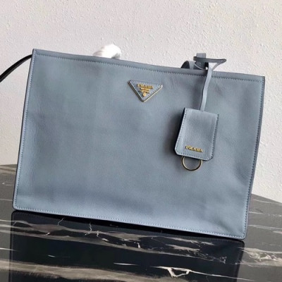 Prada 2019 Etiquette Tote Bag,34cm - 프라다 2019 에티켓 토트백 ,1BG122-8,34cm,블루