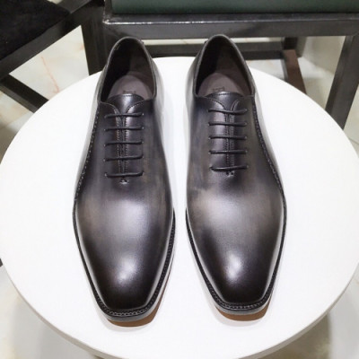 [커스텀급]Berluti 2019 Mens Retro Business Leather Oxford -  벨루티 2019 남성 레트로 비지니스 레더 옥스퍼드 Bert008x.Size(245 - 270).다크그레이