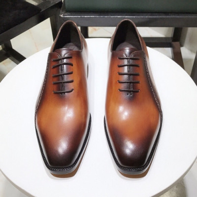 [커스텀급]Berluti 2019 Mens Retro Business Leather Oxford -  벨루티 2019 남성 레트로 비지니스 레더 옥스퍼드 Bert009x.Size(245 - 270).브라운