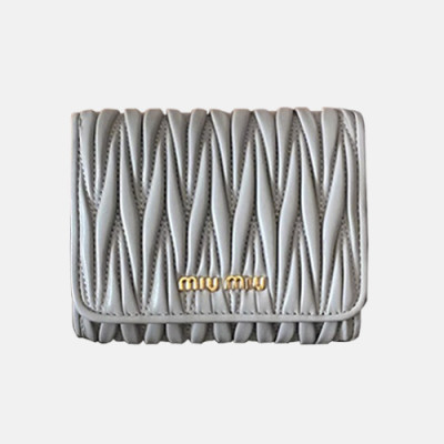 MiuMiu 2019 Matelasse Leather Wallet  5MH016 - 2019 미우미우 마틀라세 반지갑 MIU0118X  12CM