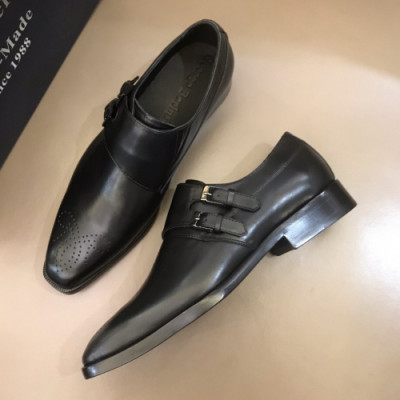 [커스텀급]Berluti 2019 Mens Metal Buckle Strap Business Leather Loafer - 벨루티 2019 남성 메탈 버클 스트랩 비지니스 레더 로퍼 Bert0016x.Size(240 - 275).블랙