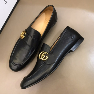 [매장판]Gucci 2019 Mens Business GG Logo Leather Loafer- 구찌 남성 비지니스 GG로고 레더 로퍼 Guc01113x.Size(240 - 270).블랙