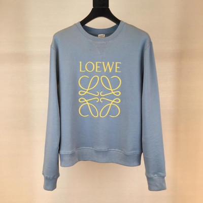 Loewe 2019 Mm/Wm Logo Wolf Cotton Hood Tee - 로에베 남자 로고 울프 코튼 후드티 LoeHT0010.Size(s -xl).스카이블루