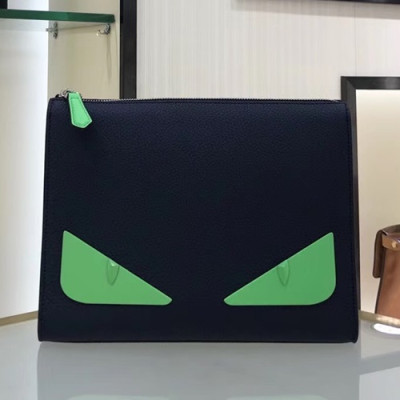 Fendi 2019 Leather Clutch Bag ,25CM - 펜디 2019 레더 남여공용 클러치백 FENB0431,25CM,네이비