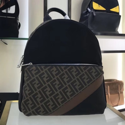 Fendi 2019 Leather Back Pack ,34CM - 펜디 2019 레더 남여공용 백팩 FENB0436,34CM,블랙